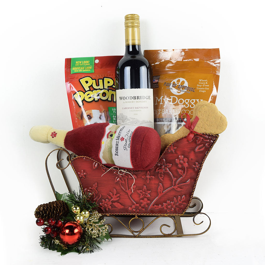 Wine For You &amp; Your Pooch Gift Basket