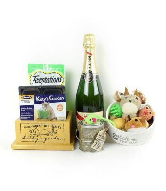 Catnip Crazy Gift Set With Champagne