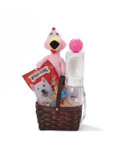 Chicken Feast Dog Gift Basket, dog gift baskets, gourmet dog gifts, gifts, dog chew toy, chew toy, dog treats