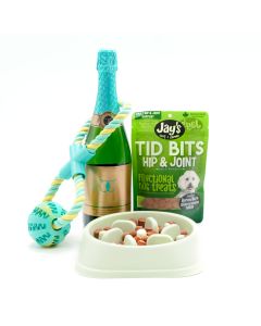 The “Bite Me” Treats & Champagne Gift Set, champagne gift baskets, gourmet gifts, gifts, dog gift baskets