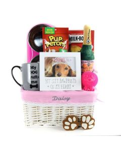 Paw Prints On My Heart Dog Gift Basket